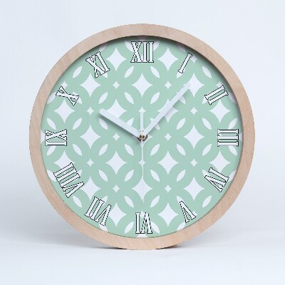 Drevené hodiny Geometrické pozadie