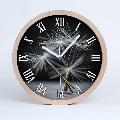 Drevené hodiny na stenu Semená dymovnice