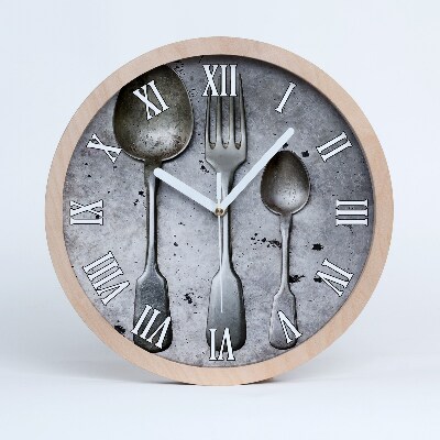 Nástenné drevené hodiny Príbor