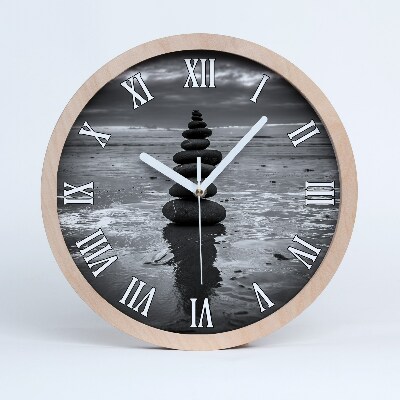 Drevené hodiny Balančné kamene