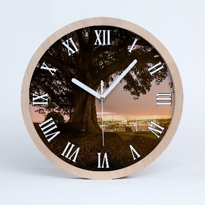 Drevené nástenné hodiny Starý strom