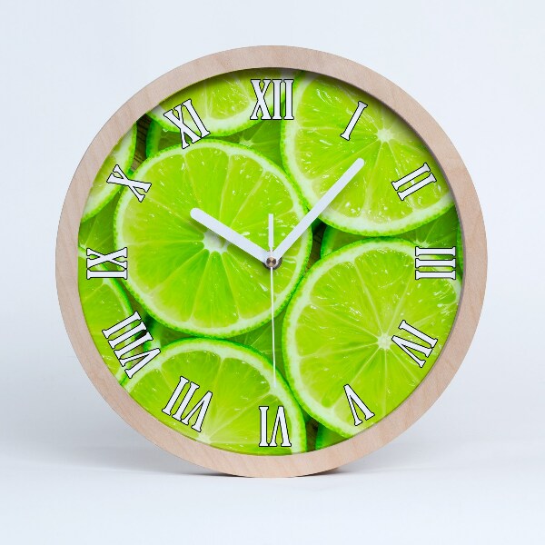 Drevené nástenné hodiny Limety