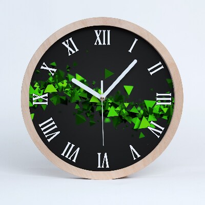 Drevené nástenné hodiny Geometrická vlna