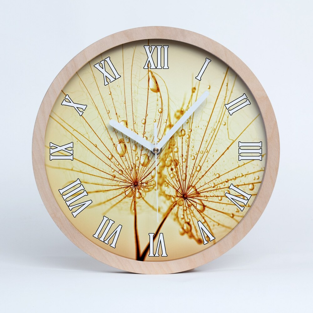 Drevené nástenné hodiny Semienka dúchadiel