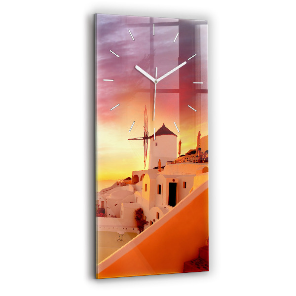 Vertikálne hodiny Starý veterný mlyn na Santorini