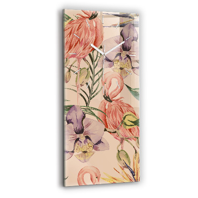 Vertikálne hodiny Tropické palmové listy