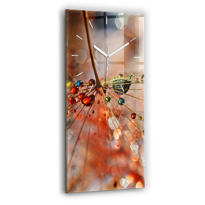 Sklenené hodiny na stenu Dúchadlo s rosou