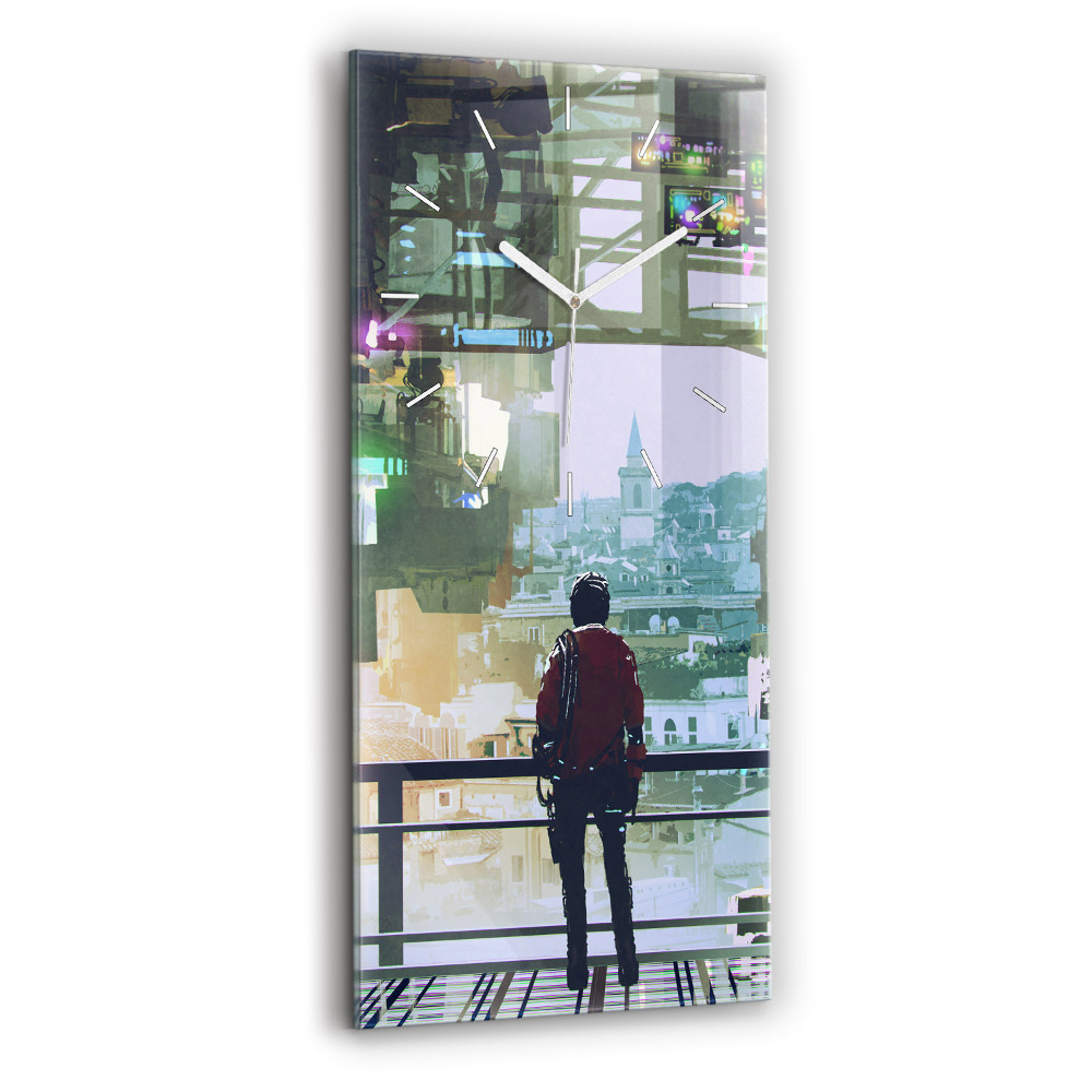 Vertikálne hodiny Kybernetický punk