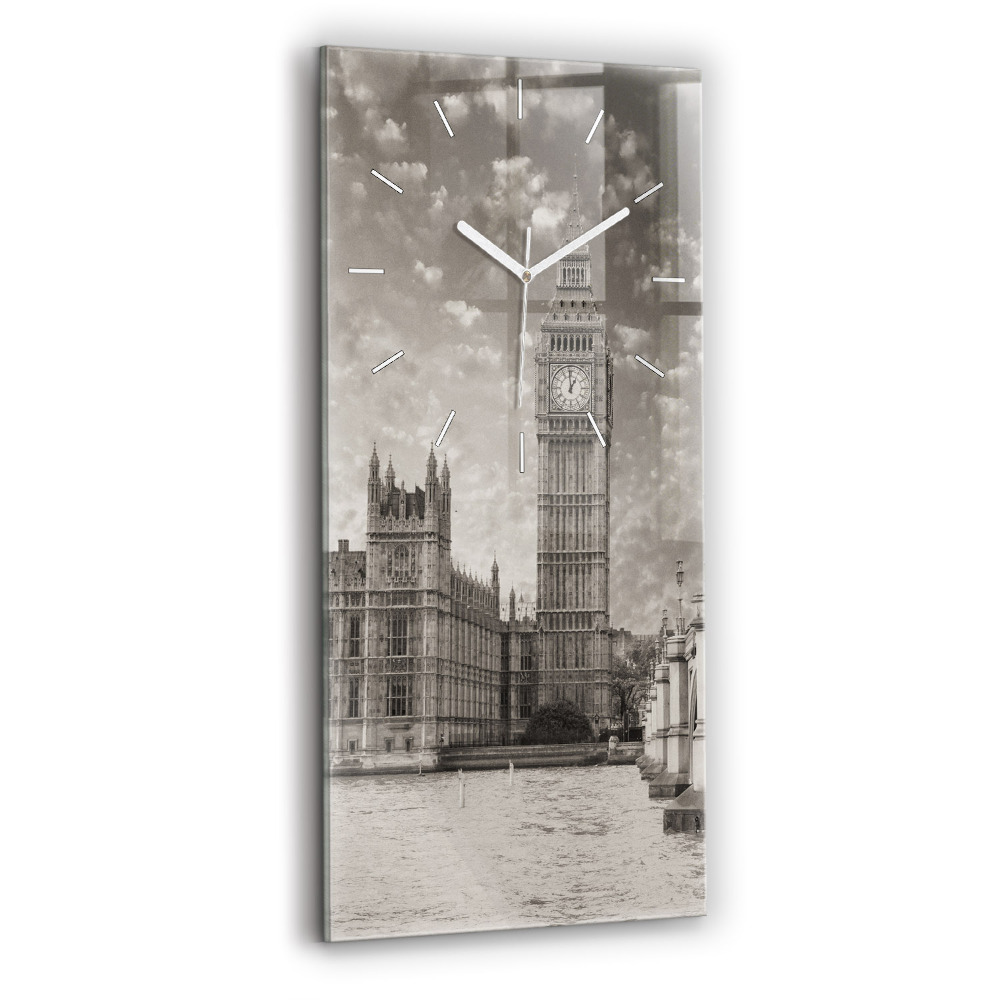 Sklenené hodiny na stenu Londýn Anglicko Big Ben