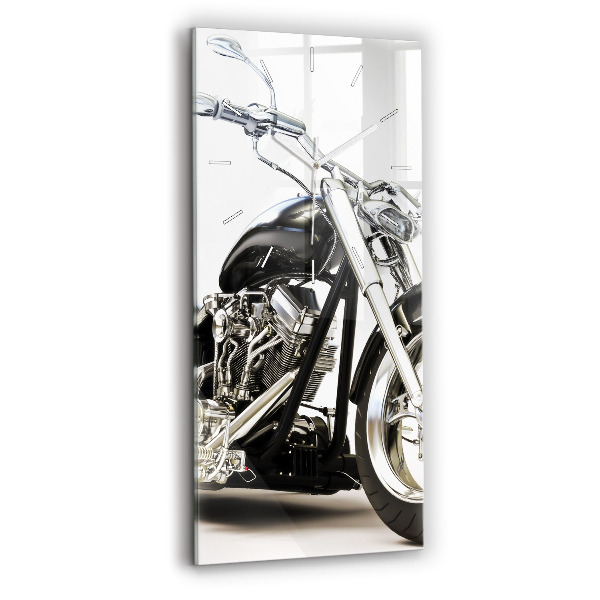 Vertikálne hodiny Čierna motorka