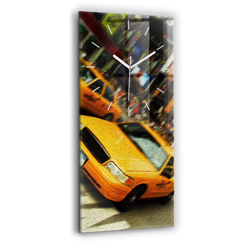 Vertikálne sklenené hodiny Newyorské taxíky