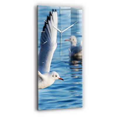 Sklenené nástenné hodiny Čajky v Gdyni