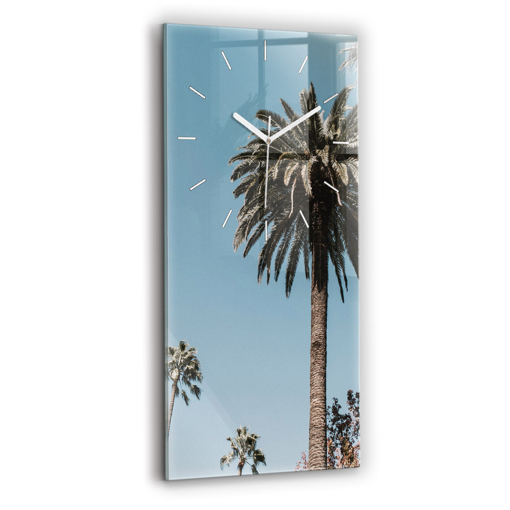 Sklenené nástenné hodiny Palmy v Los Angeles