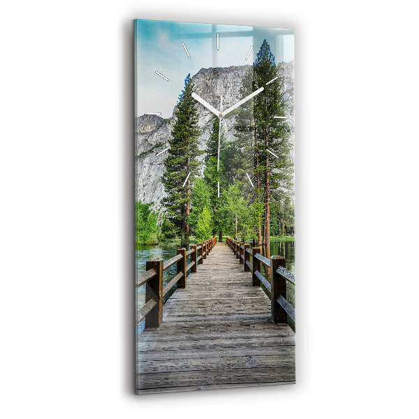 Sklenené hodiny Yosemitský drevený most