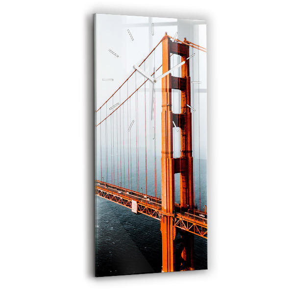 Vertikálne sklenené hodiny Most Golden Gate