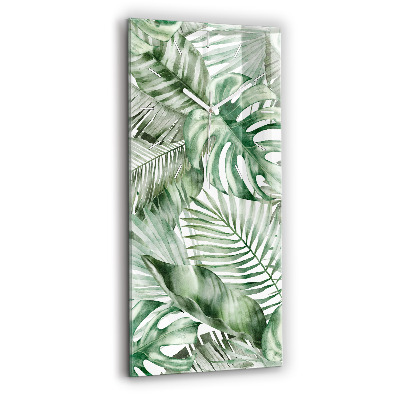 Vertikálne hodiny Maľované listy rastlín