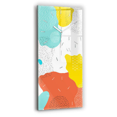 Sklenené hodiny na stenu POP abstraktné