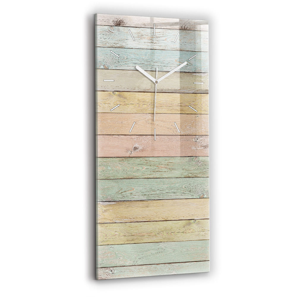 Sklenené nástenné hodiny Farebné dosky