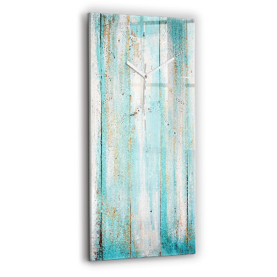 Vertikálne sklenené hodiny Modré dosky