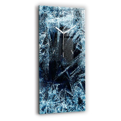 Sklenené hodiny na stenu Zamrznutá stena