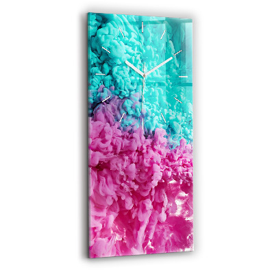 Sklenené nástenné hodiny Moderné umenie - škvrny