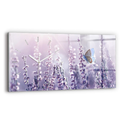 Sklenené hodiny na stenu Abstrakcia