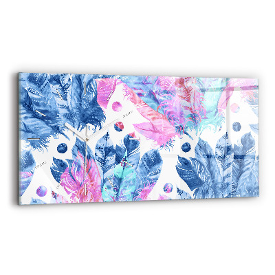 Sklenené hodiny Farebné perie