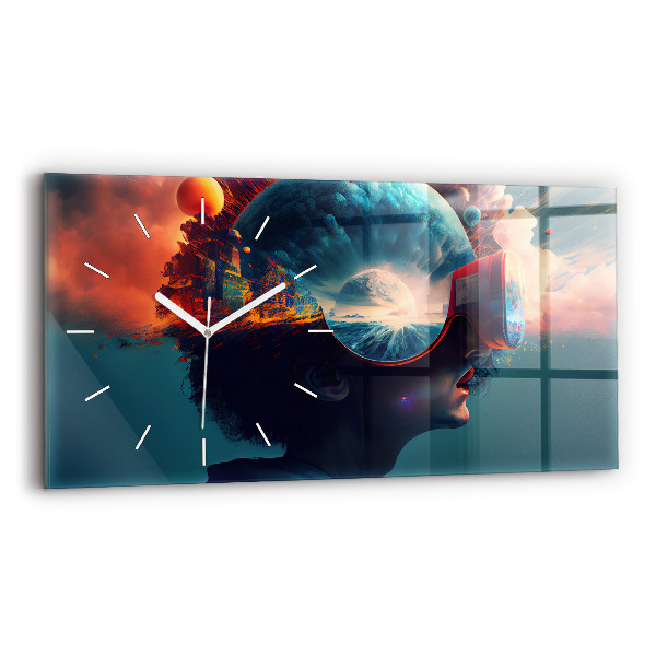 Sklenené hodiny Futuristický virtuálny svet