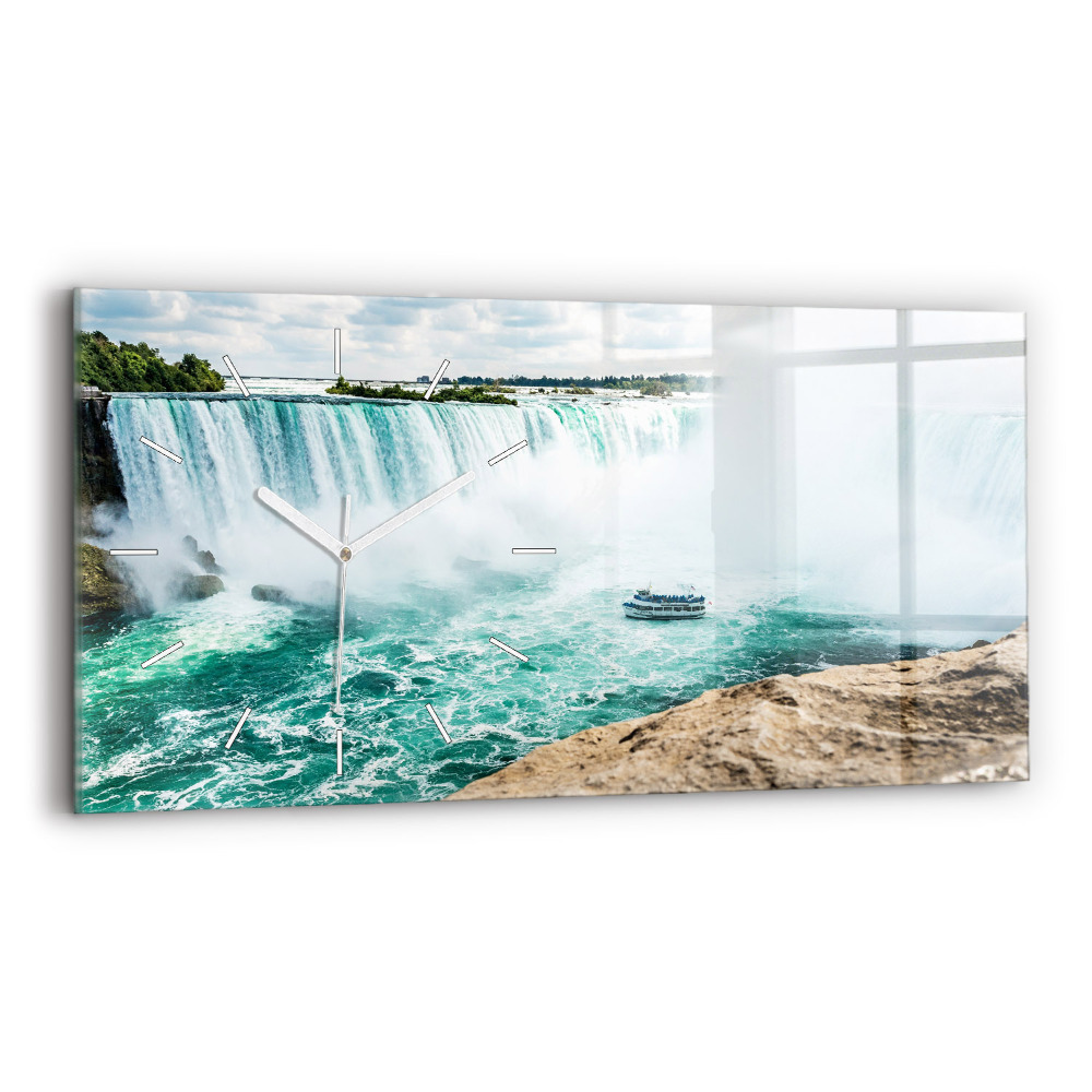 Horizontálne sklenené hodiny Niagarská loď