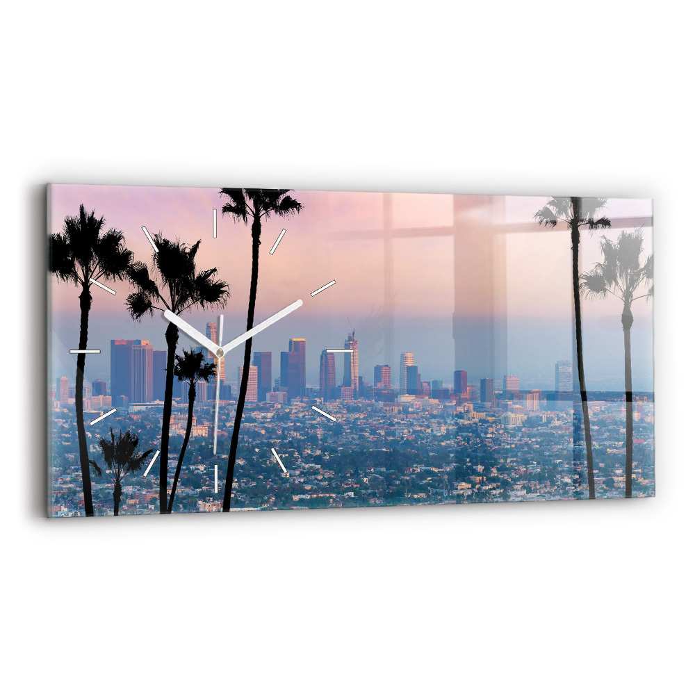 Horizontálne hodiny Západ slnka v Los Angeles