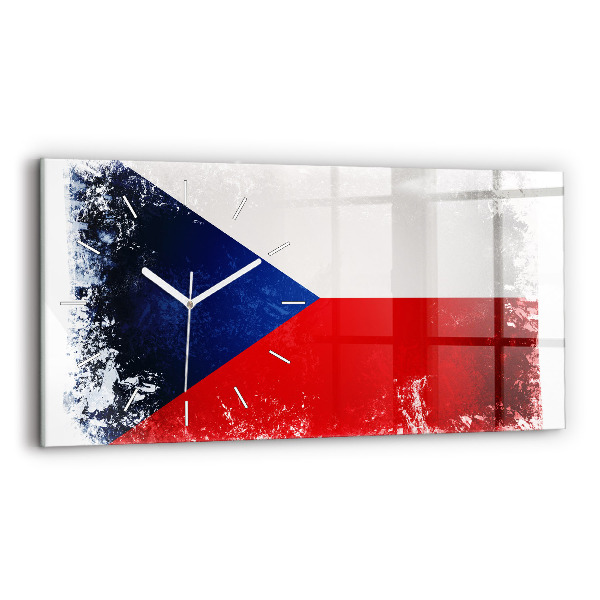 Sklenené hodiny Vlajka Českej republiky