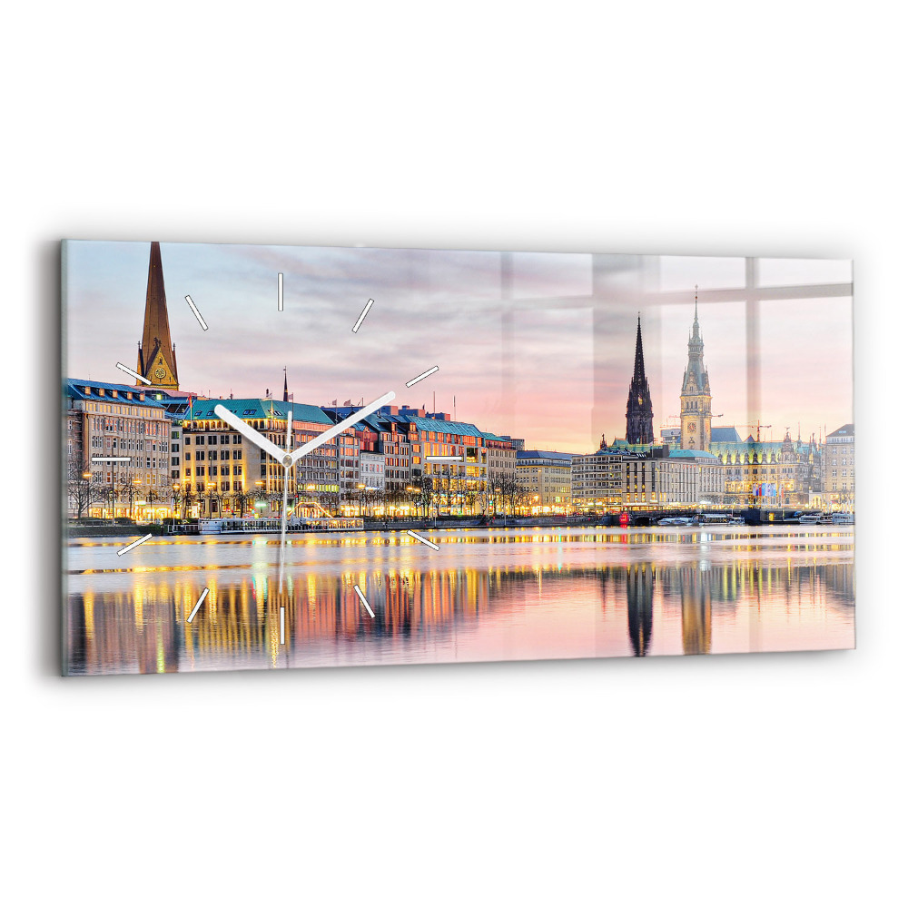Sklenené hodiny Alster v Hamburgu
