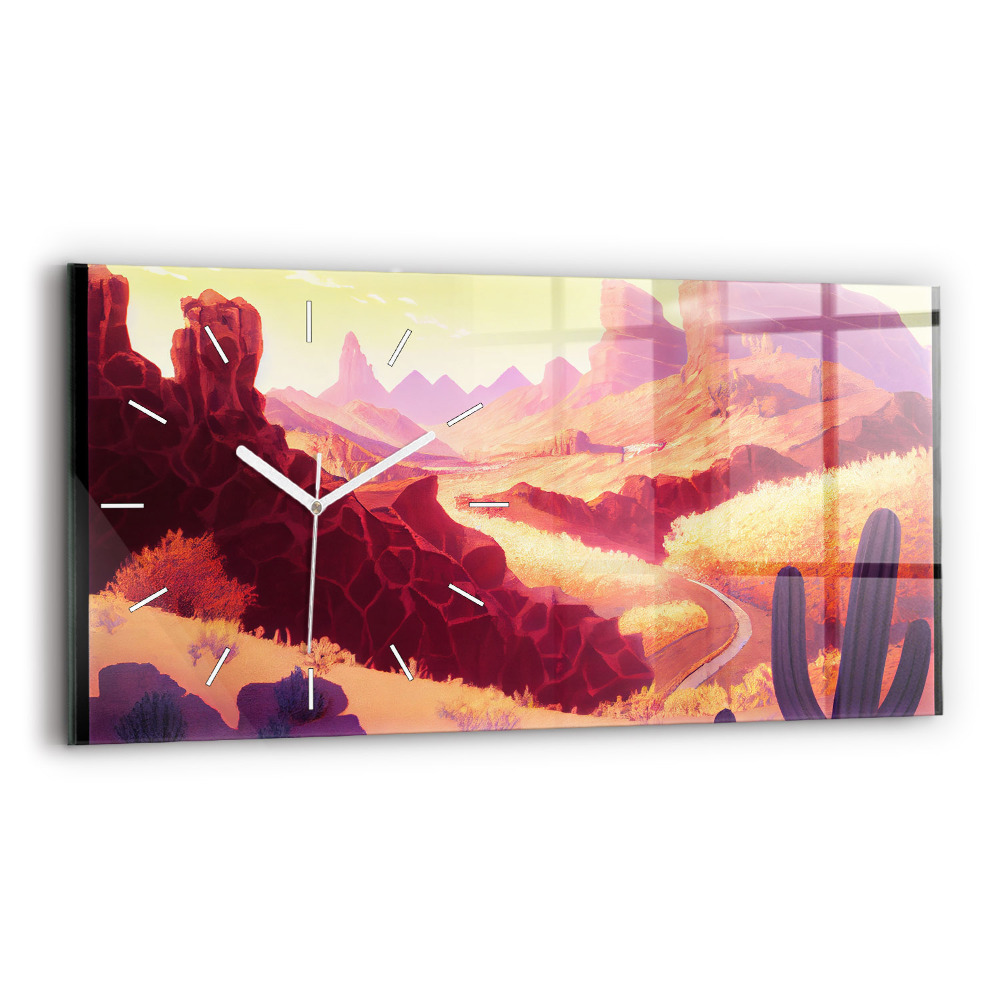 Sklenené hodiny Ilustrácia arizonskej púšte