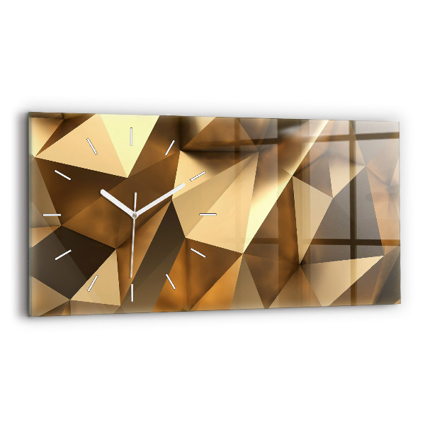 Sklenené hodiny na stenu Geometrická textúra