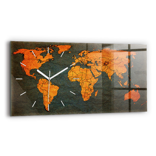 Horizontálne hodiny Mapa sveta