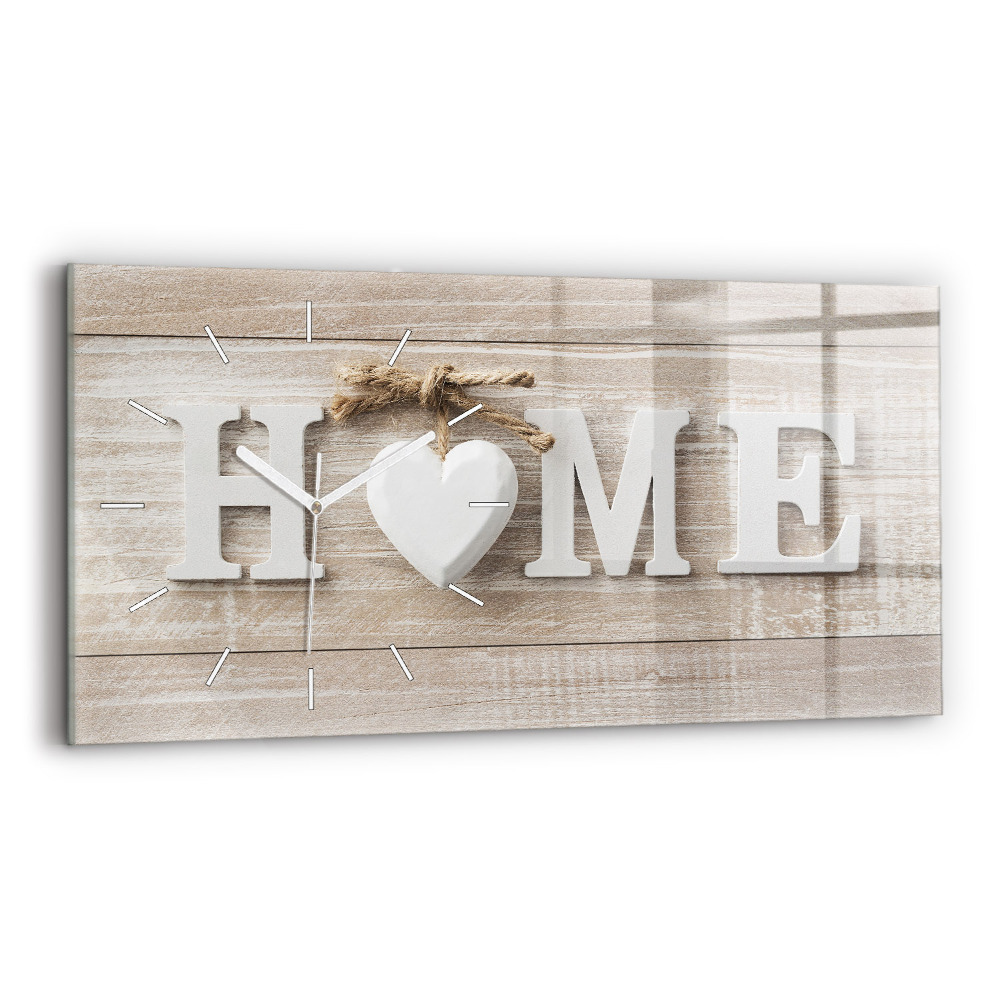 Sklenené hodiny Nápis na dome