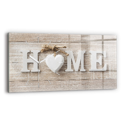 Sklenené hodiny Nápis na dome