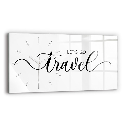 Sklenené hodiny Cestovný nápis