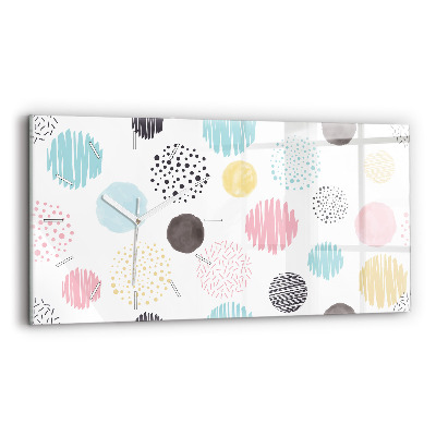 Sklenené hodiny Geometrický vzor