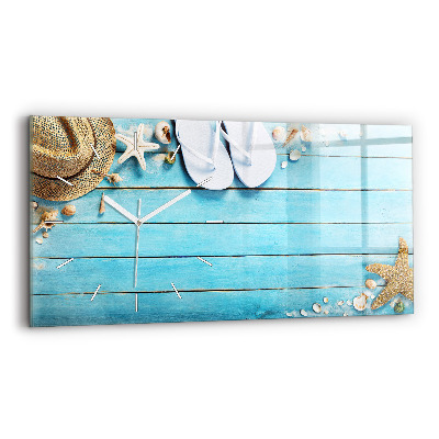 Sklenené hodiny na stenu Dovolenkové príslušenstvo