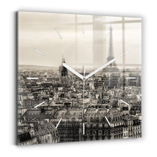 Sklenené hodiny Panoráma krajiny Paríža