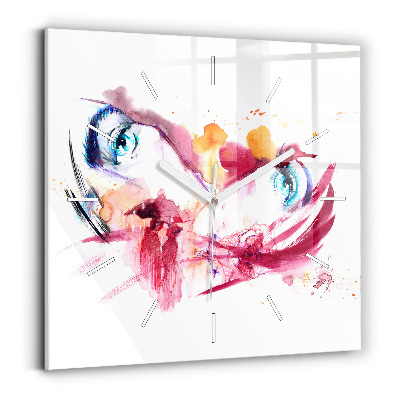 Štvorcové nástenné hodiny Romantický pár