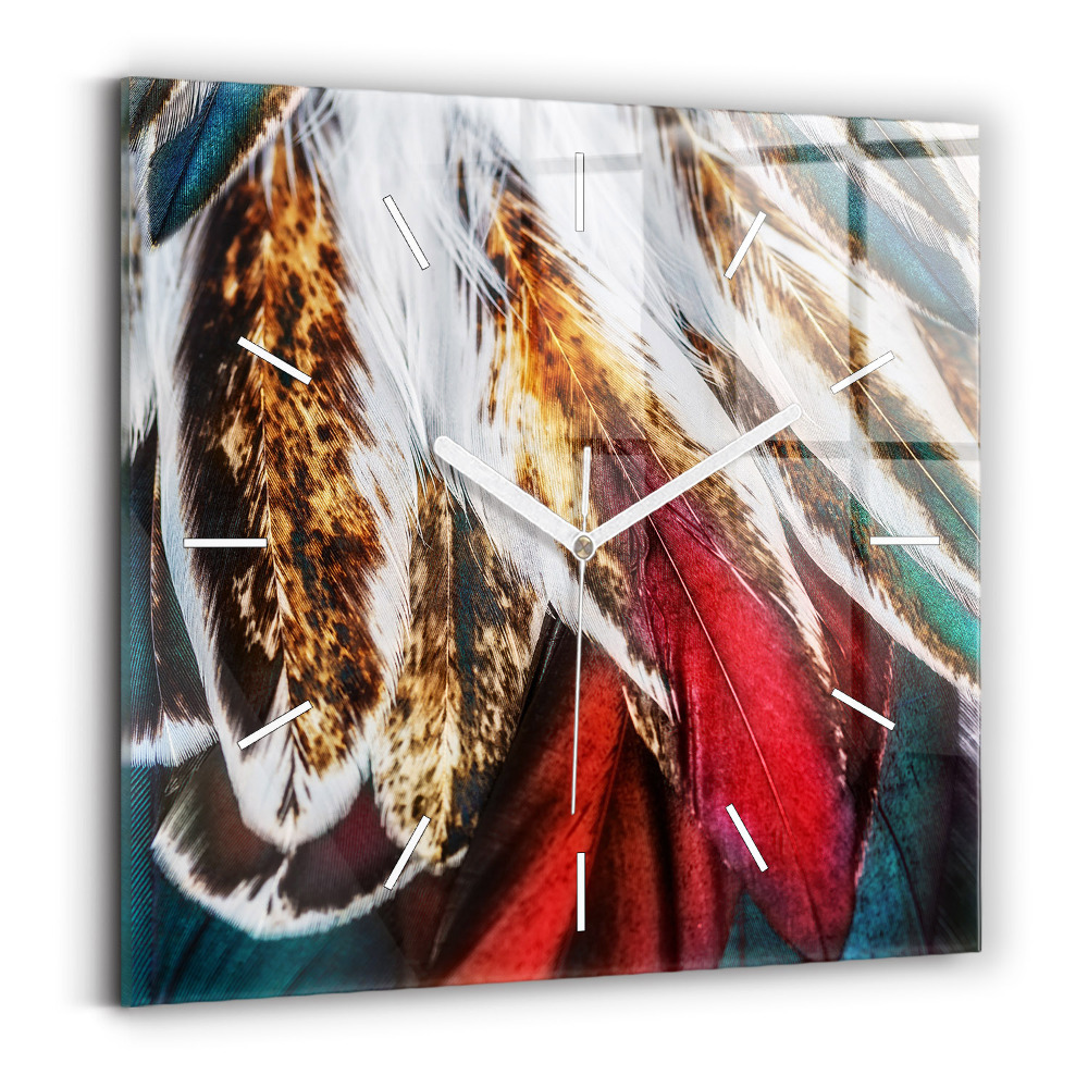 Sklenené hodiny Svetlohnedé perie vtáka