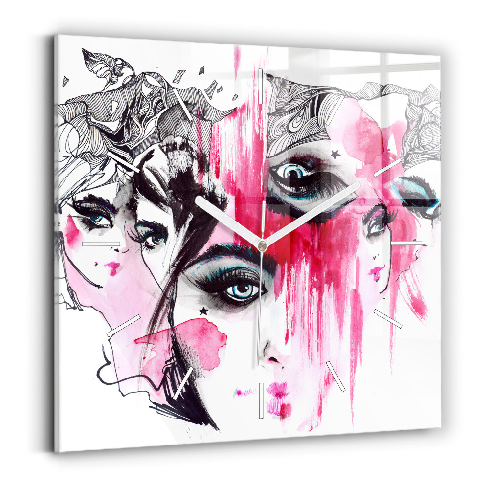 Sklenené hodiny Abstrakcia s mnohými tvárami