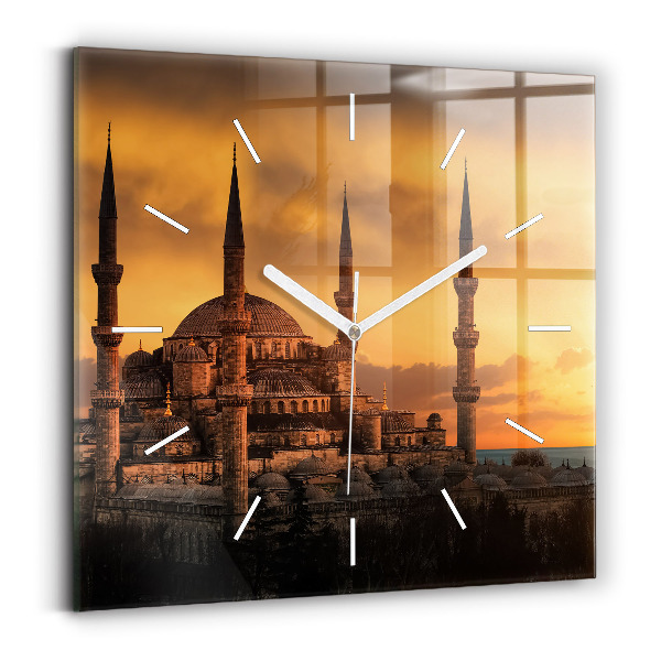 Sklenené hodiny na stenu Istanbulská mešita