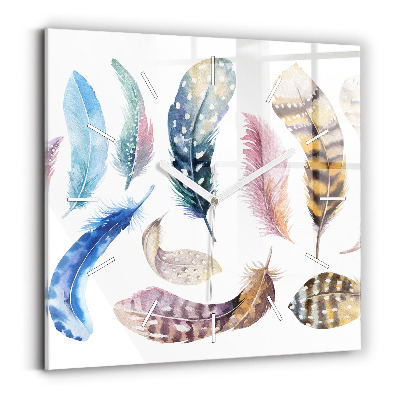 Štvorcové nástenné hodiny Retro umelecká ilustrácia