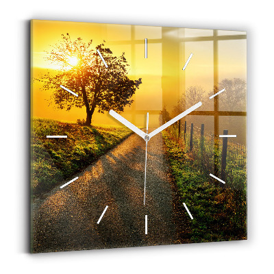 Sklenené hodiny Hmla pri východe slnka