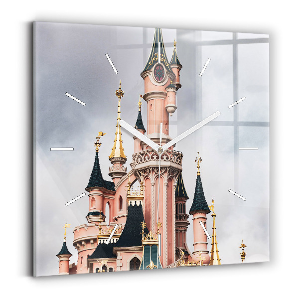 Sklenené hodiny na stenu Zámok Disneyland v Paríži