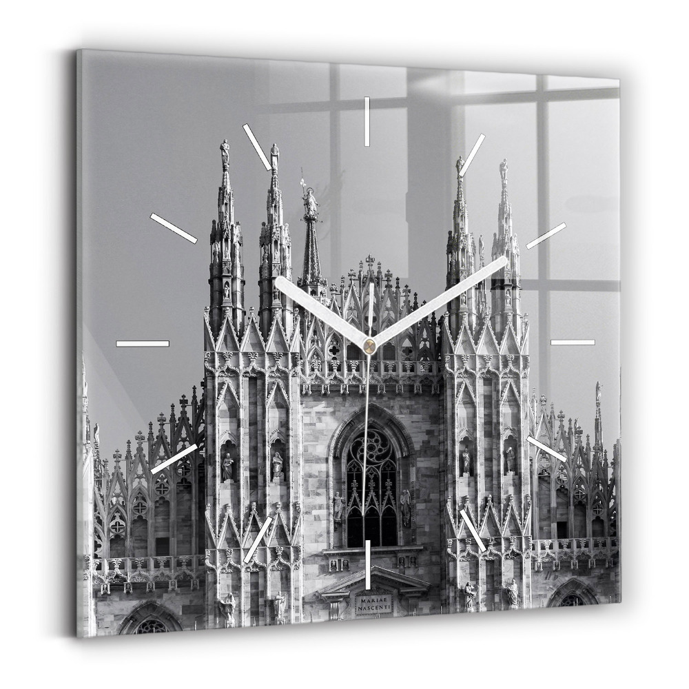 Štvorcové nástenné hodiny Katedrála Duomo Di Milano