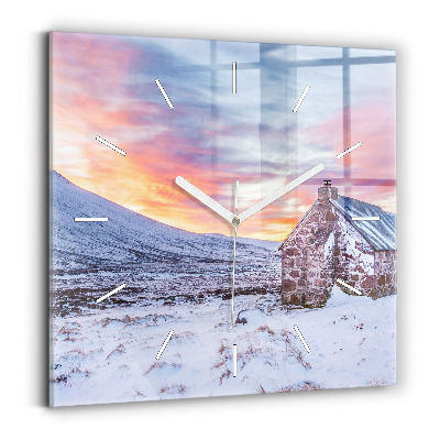 Štvorcové hodiny Chata v horách
